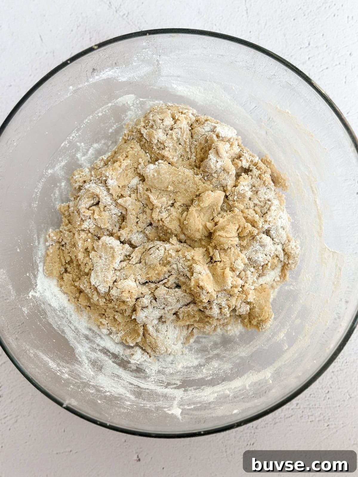 dry ingredients added.