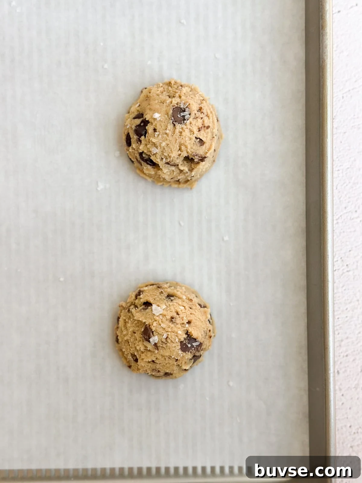 cookie dough balls before baking.