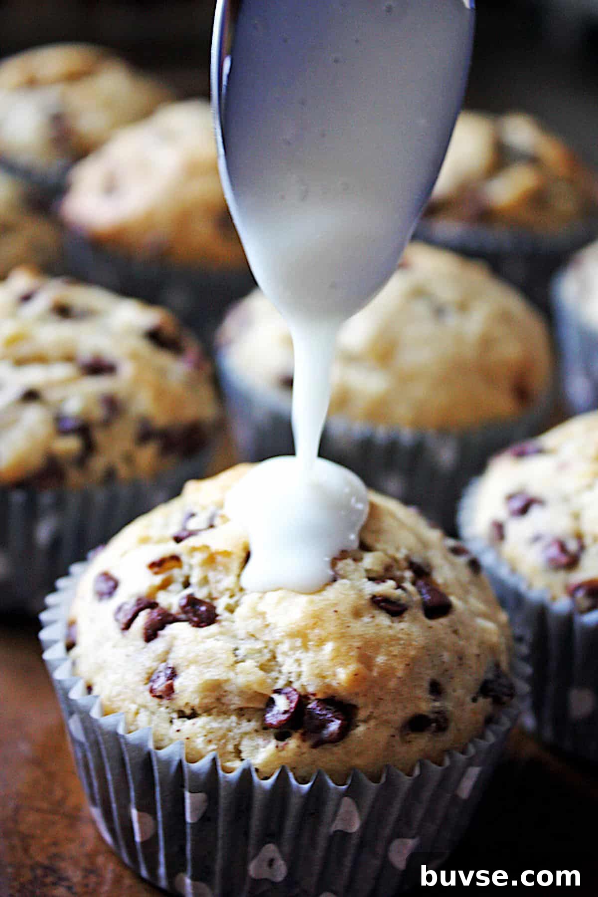 muffins with glaze