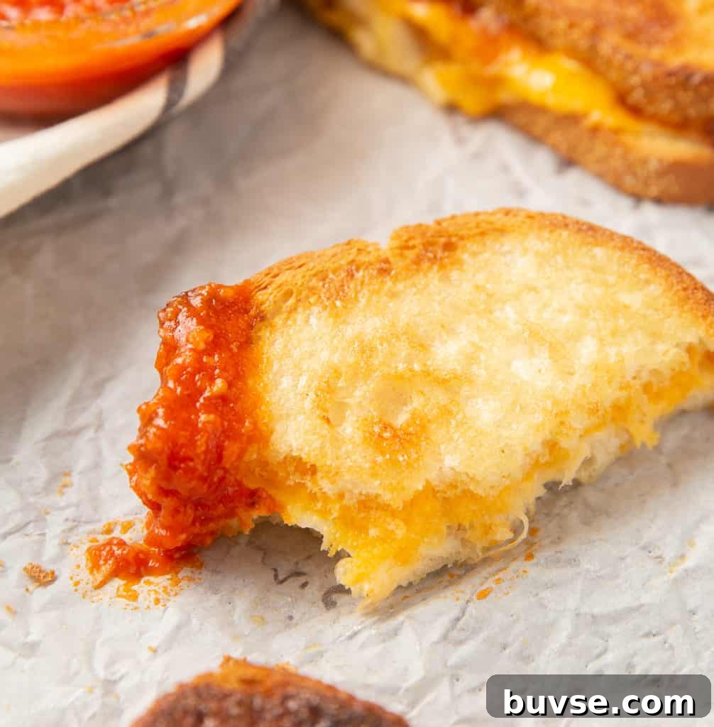 grilled cheese dipped in marinara sauce