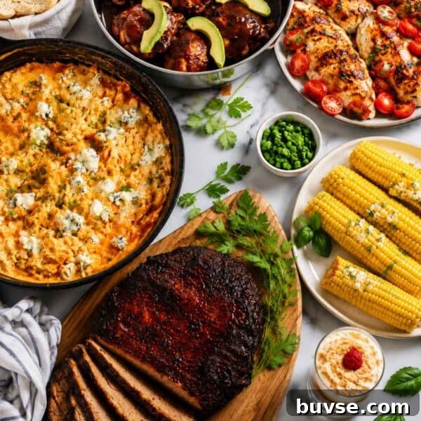 Top view of a table full of recipes for Labor Day