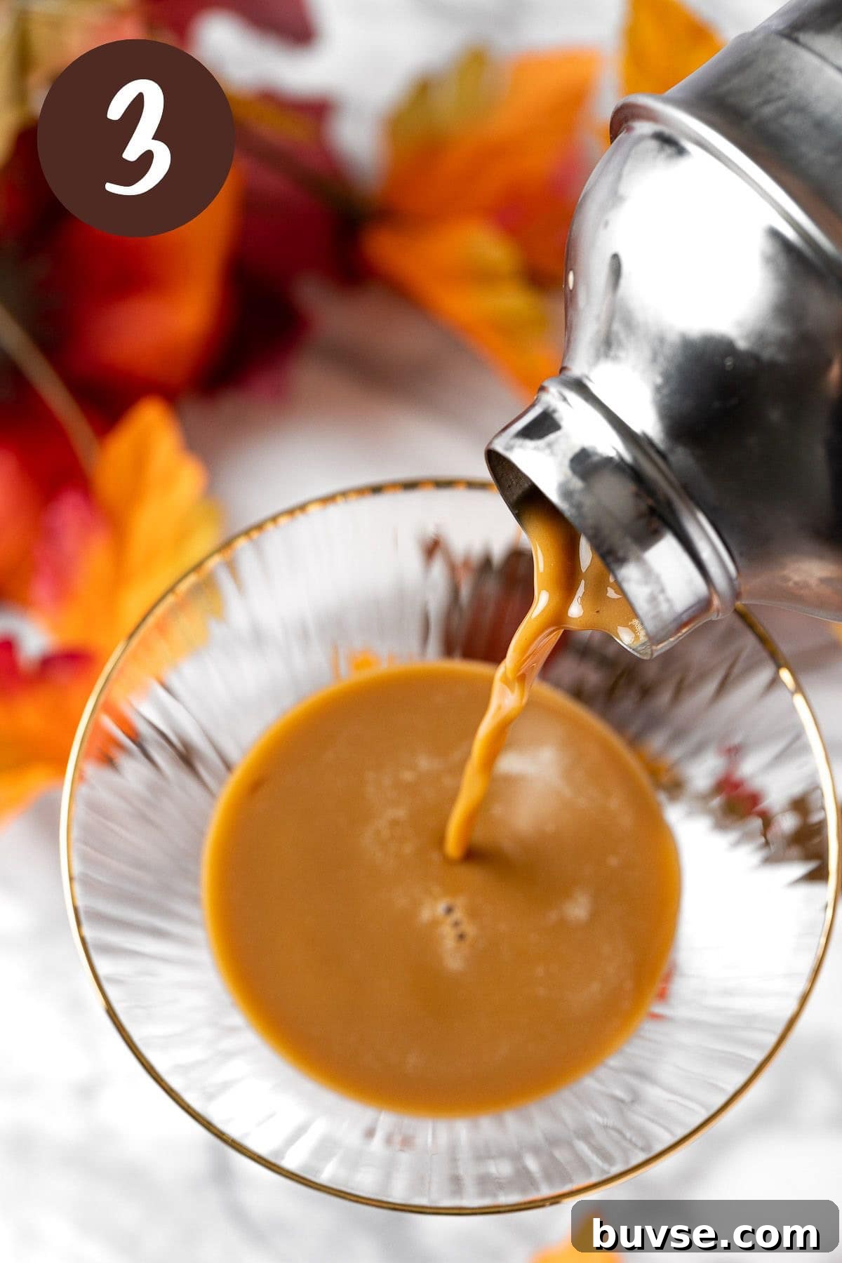 Pumpkin Spice Espresso Martini Cocktail Recipe 7 A process photo illustrating step 3.