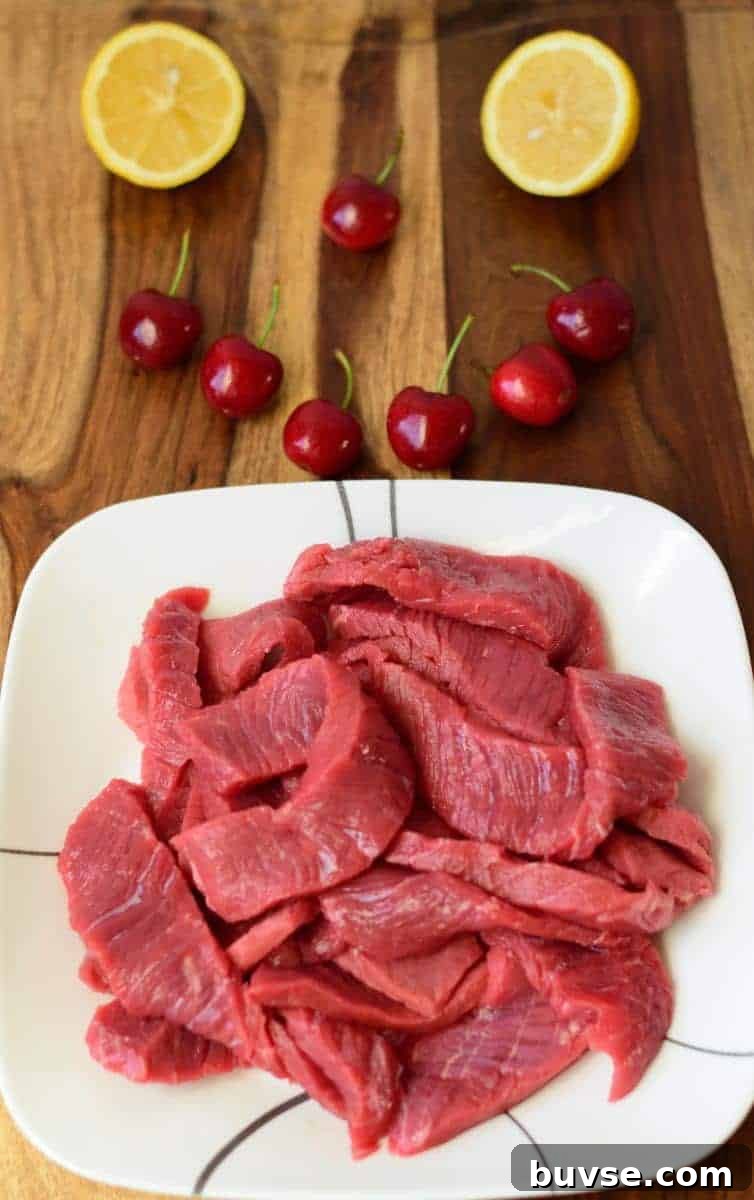 Sweet Cherry Beef Jerky Sliced