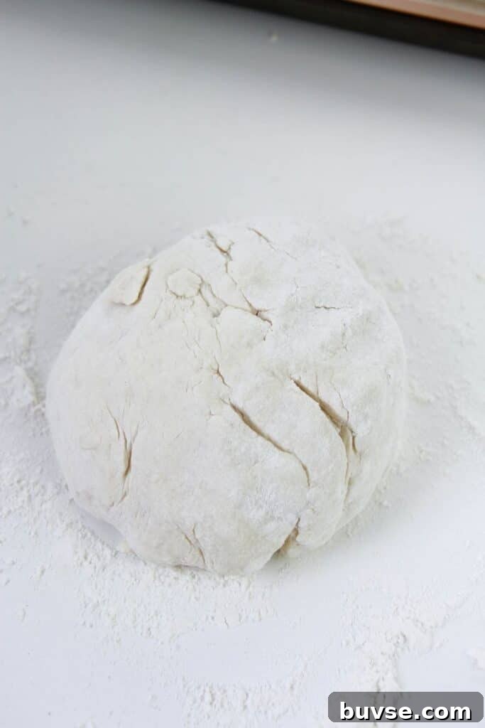 bagel dough in a ball on counter