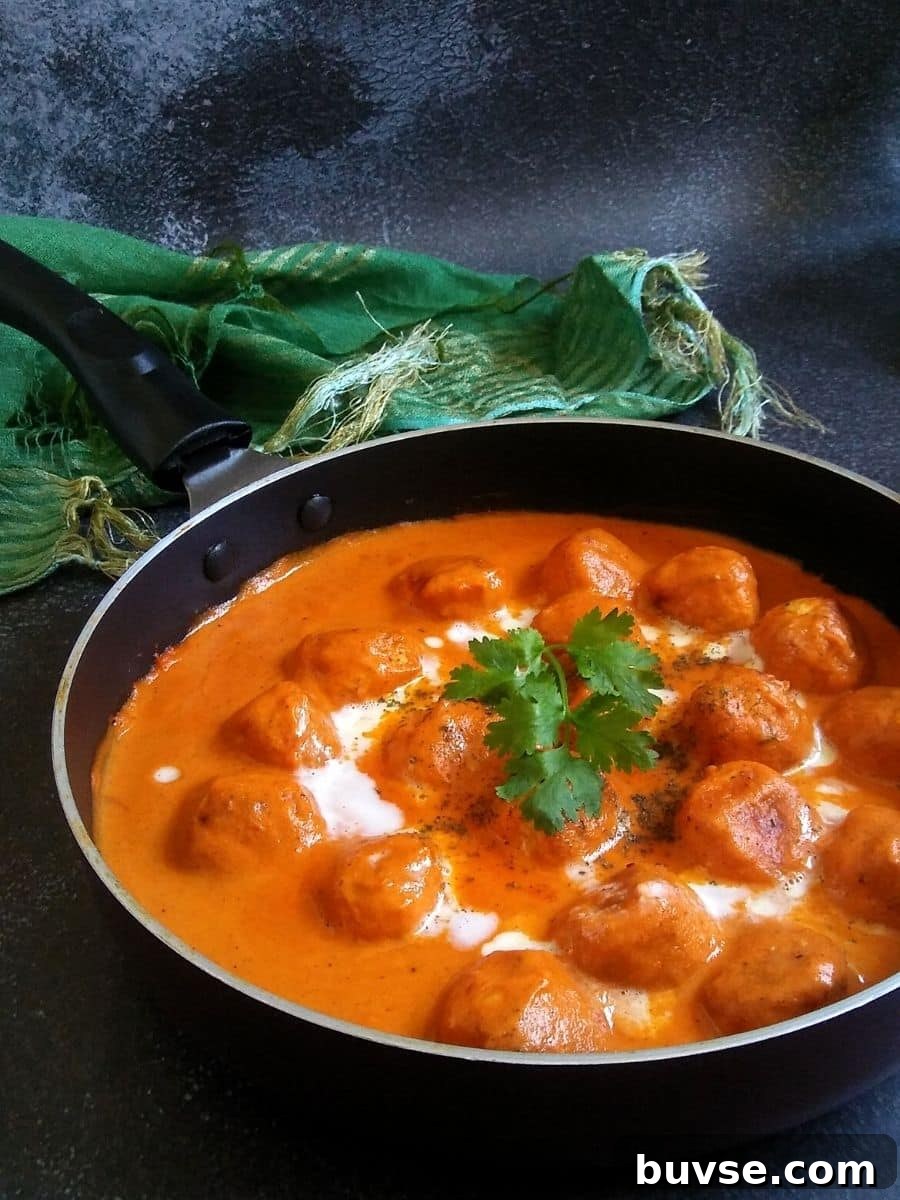 Chicken Meatballs in Makhani gravy.