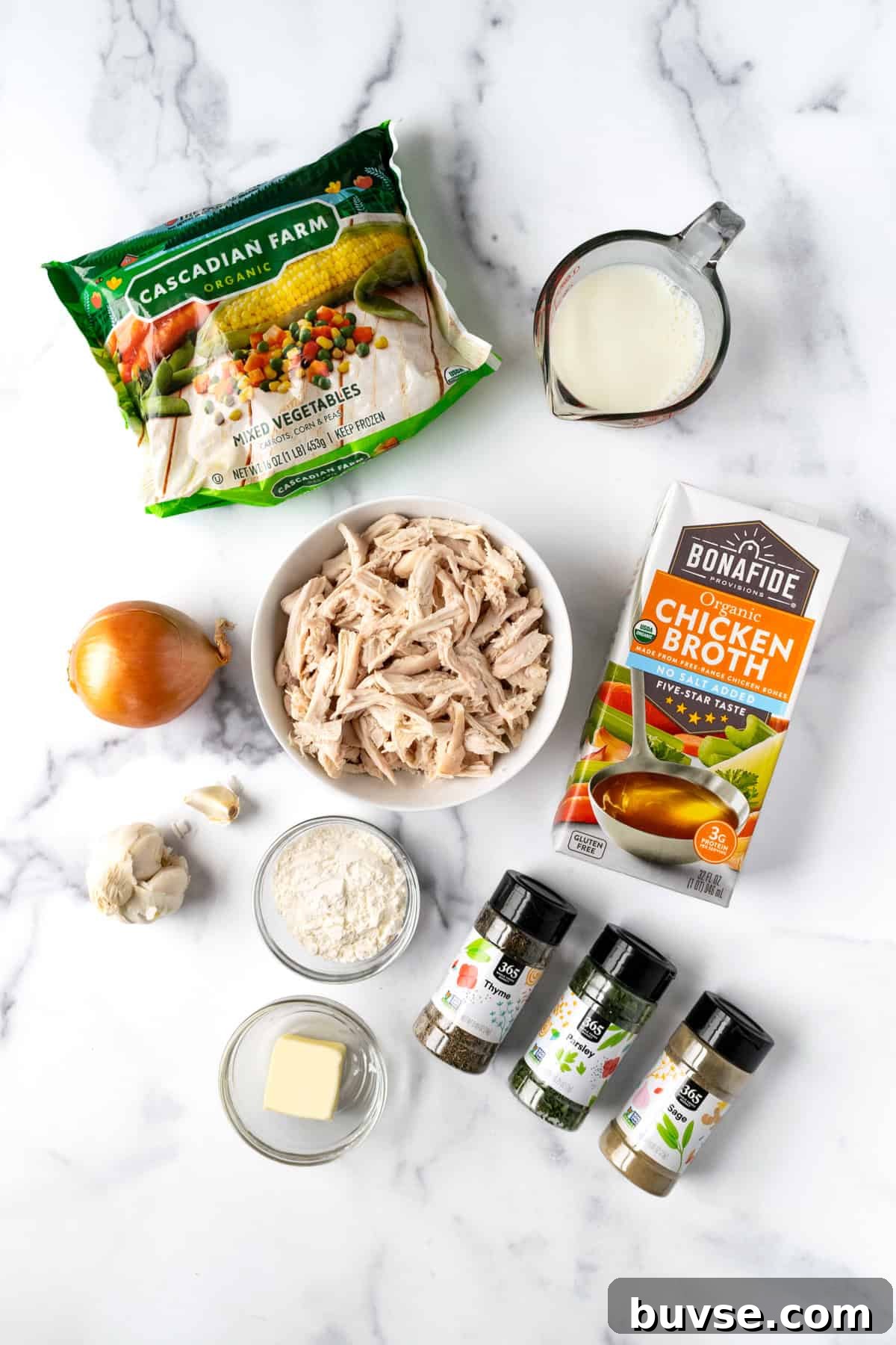 Chicken Pot Pie Filling Ingredients.