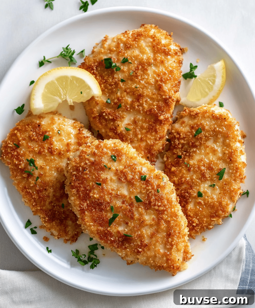 Crispy Parmesan-Crusted Chicken Recipe 3 Ingredients for parmesan crusted chicken