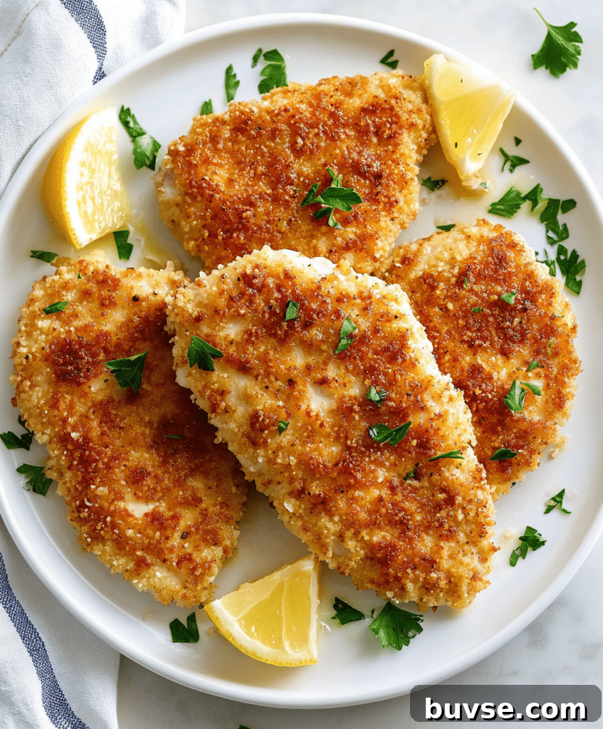 Crispy Parmesan-Crusted Chicken Recipe 5 Finished parmesan crusted chicken