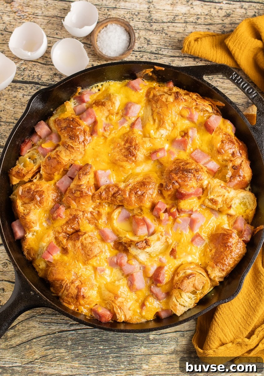 croissant ham and cheese breakfast casserole