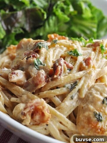 Creamy chicken and bacon pasta